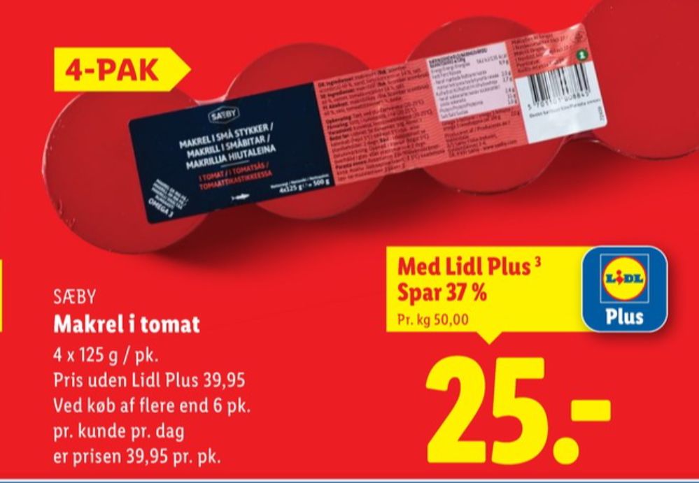 Sæby, Makrel i Tomatsauce