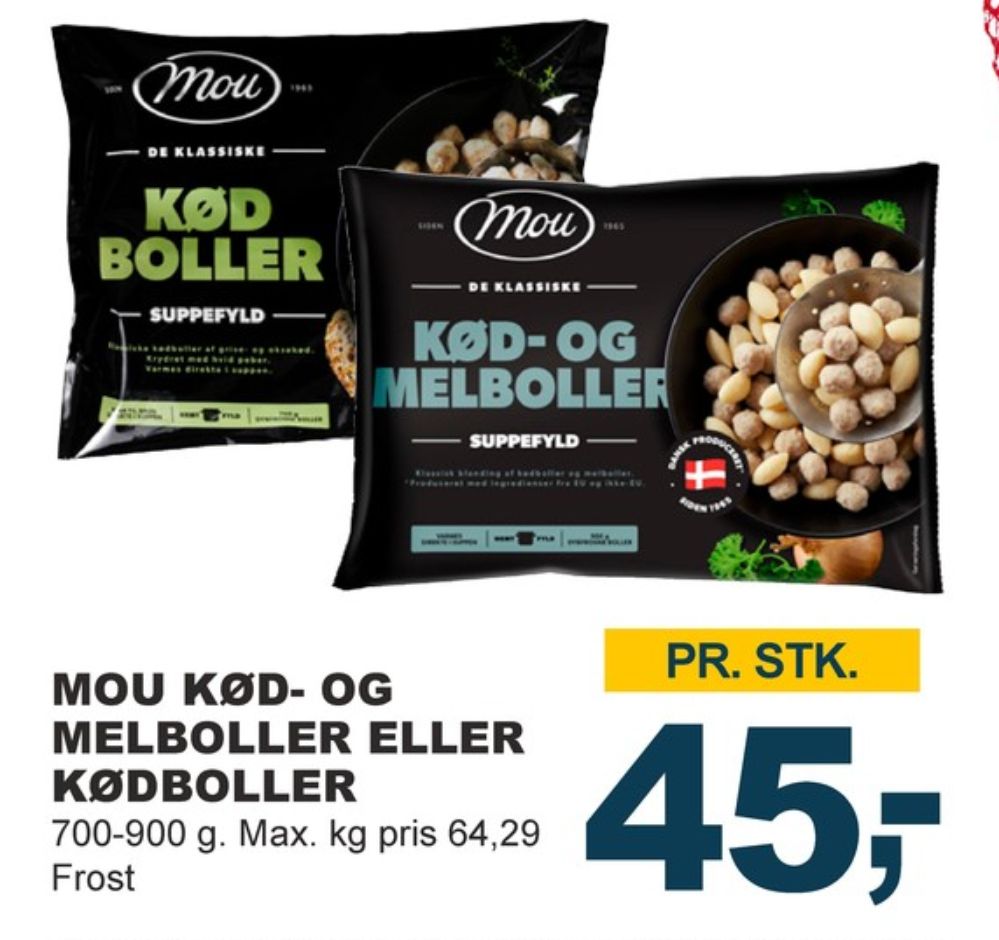 Mou, Kød- og Melboller