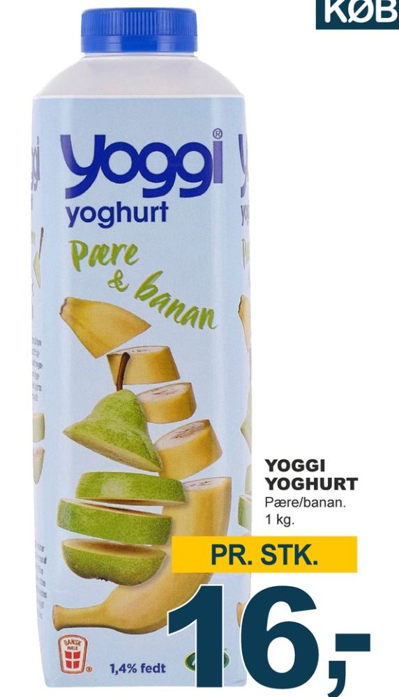 Yoggi, Pære & Banan Yoghurt 