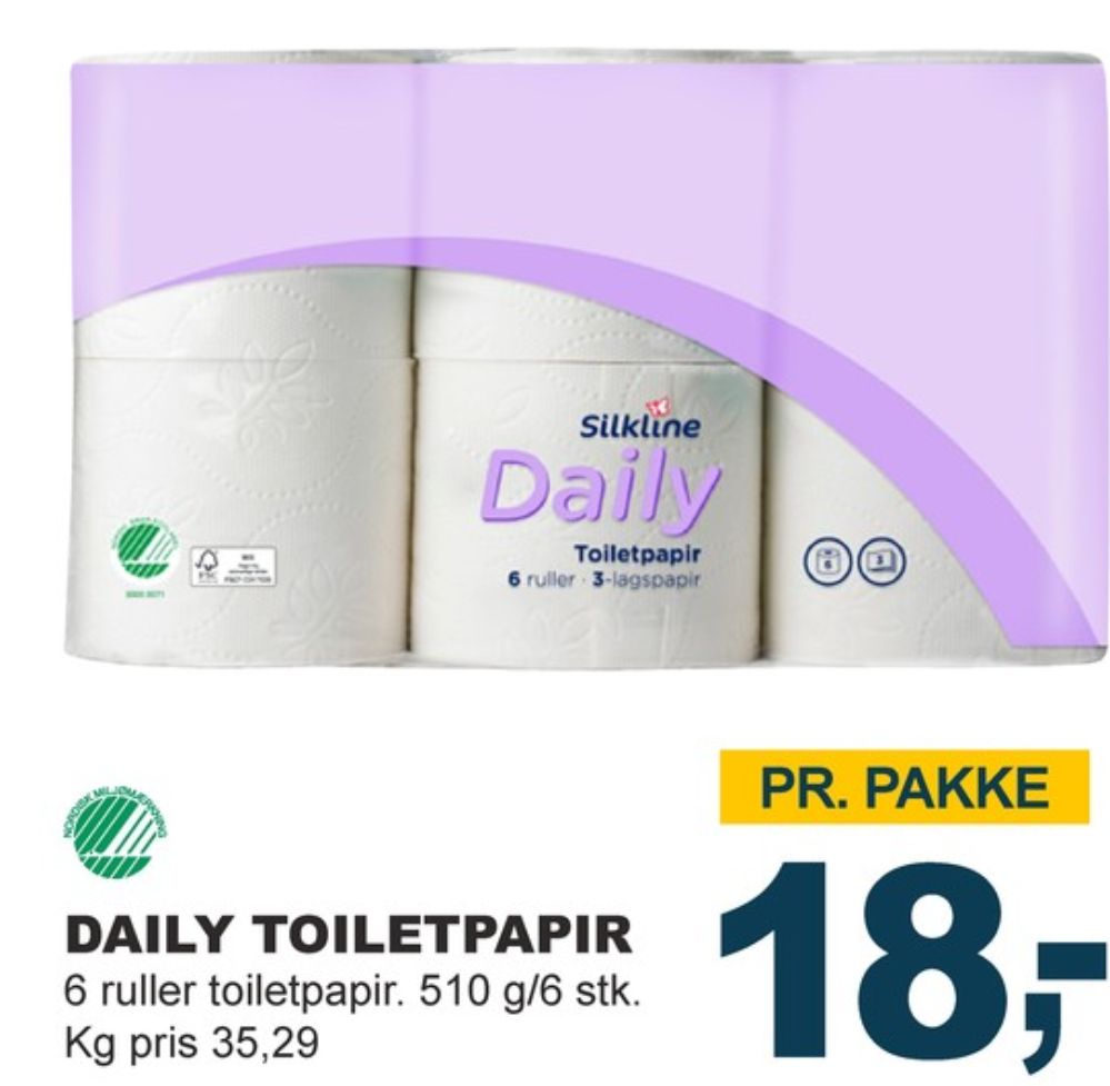 Silkline Daily, Toiletpapir