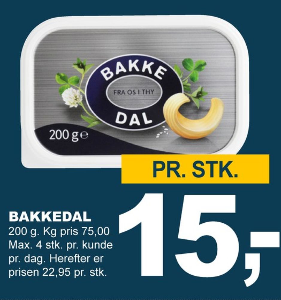Bakkedal, Smørbar