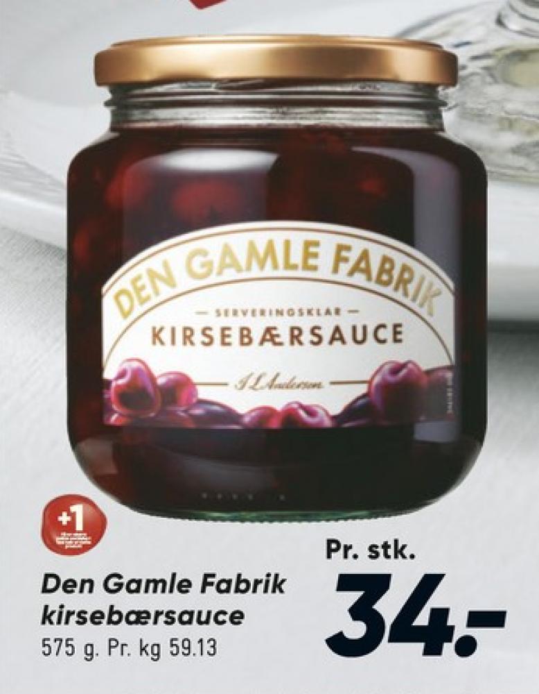 Den Gamle Fabrik, Kirsebærsauce