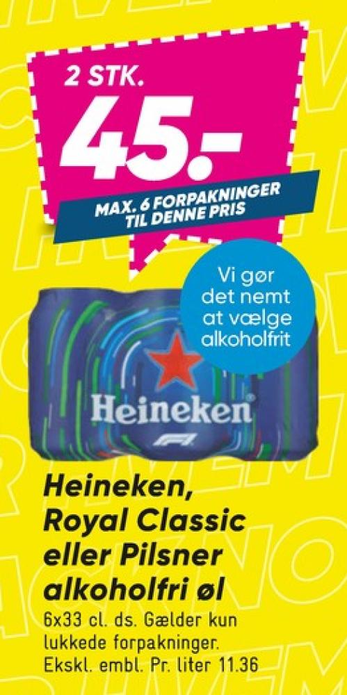 Royal 0,0 Classic, Øl - Alkoholfri 6 pk.