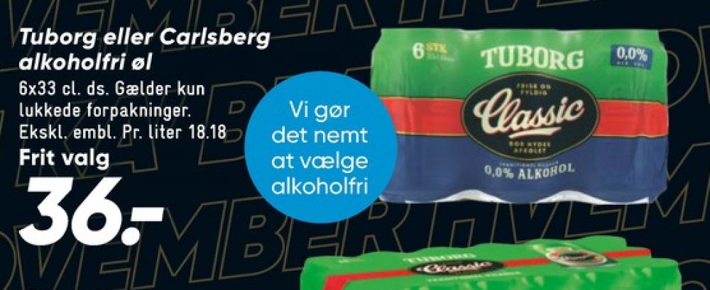 Carlsberg Nordic Pilsner, Øl - Alkoholfri 6 pk.