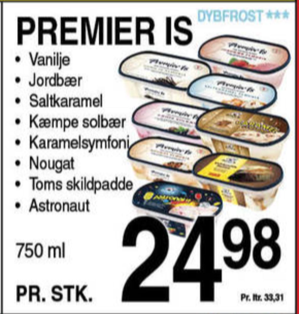 Premier, Jordbær Flødeis