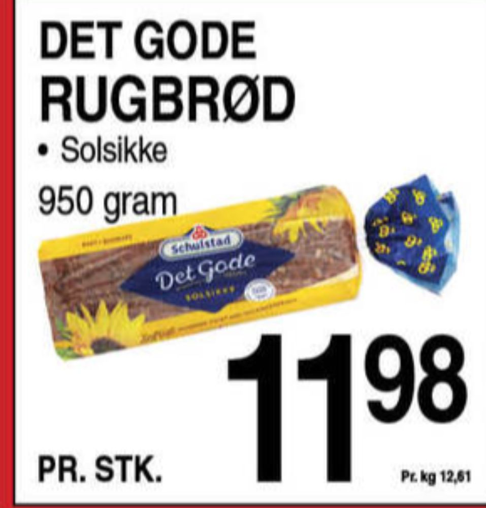 Schulstad Det Gode, Solsikkerugbrød