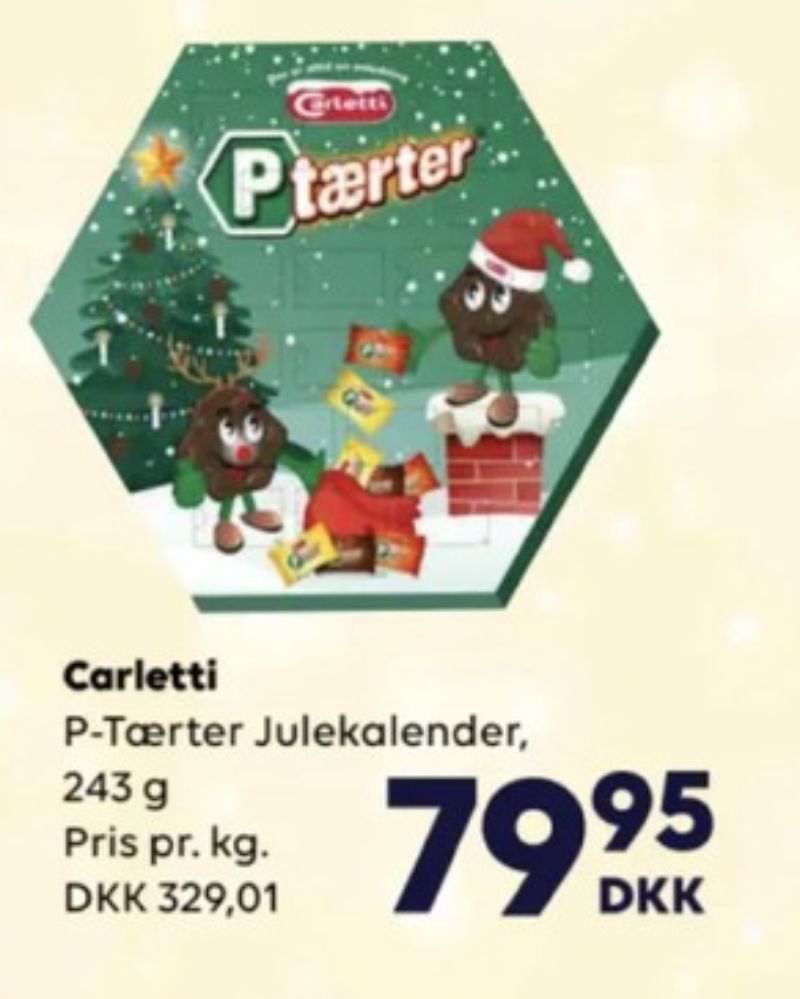 Carletti P-Tærter, Julekalender