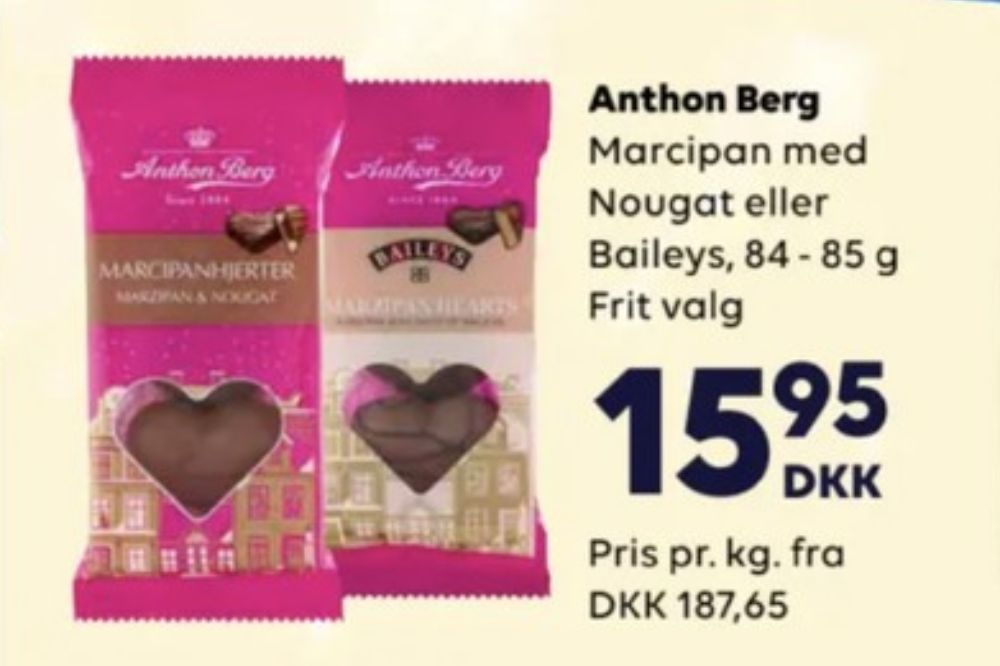 Anthon Berg, Marcipanhjerter Bailey