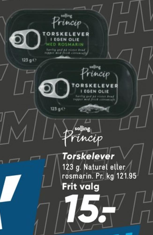 Salling Princip, Torskelever i egen olie