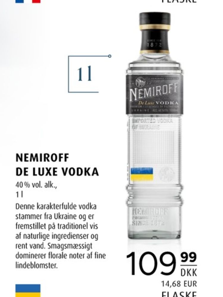 Nemiroff De Luxe, Vodka