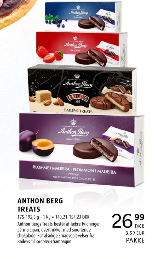 Anthon Berg, Marcipantærter Baileys Treats