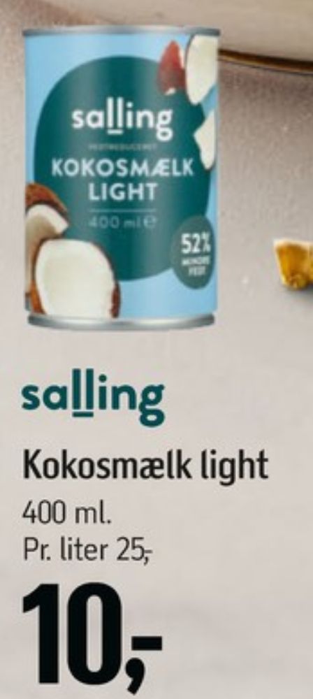 Salling, Kokosmælk