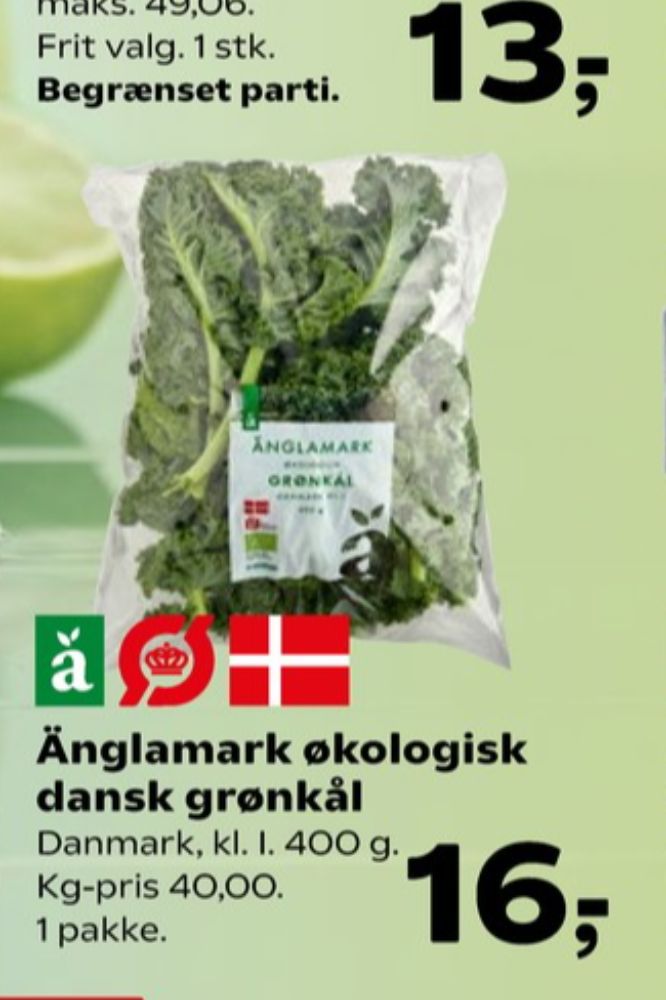 Änglamark, Grønkål