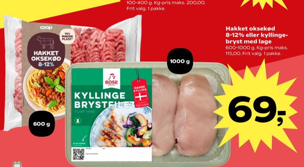 Coop, Hakket oksekød 8-12%