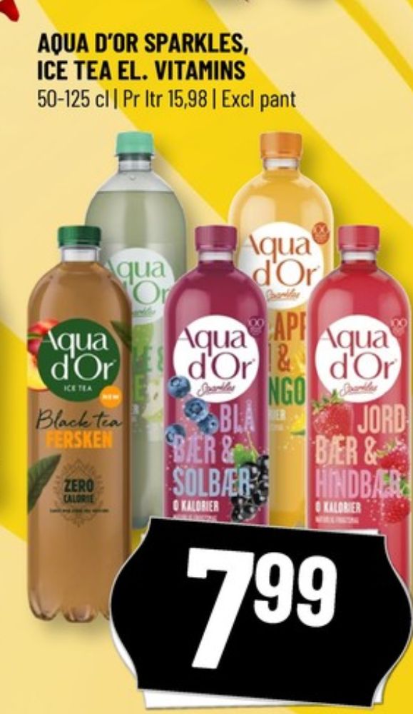 Aqua d'Or Sparkles, Mineralvand med brus, appelsin og mango