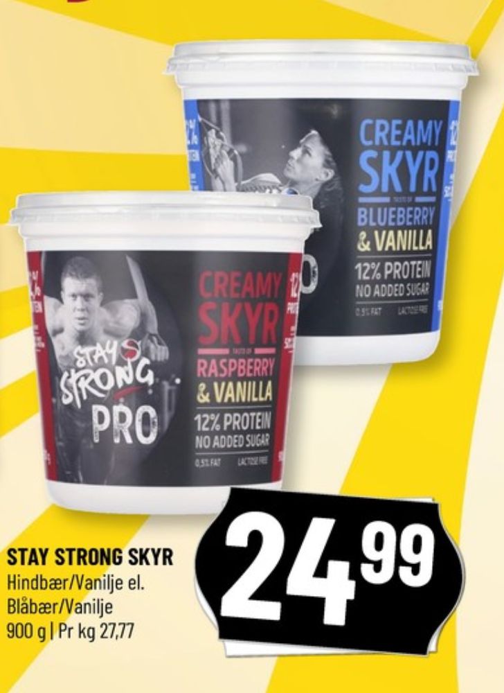 Stay Strong, Hindbær & Vanilje Skyr 