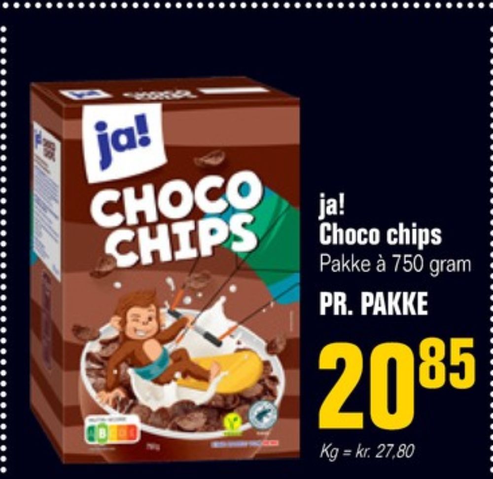 ja! Choco Chips, Morgenmadsprodukt