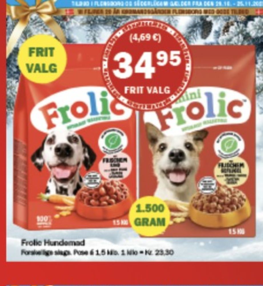 Frolic, Hundefoder