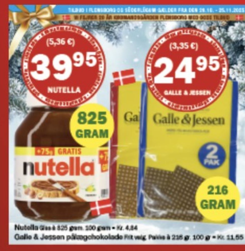 Galle & Jessen, Pålægschokolade Mælk