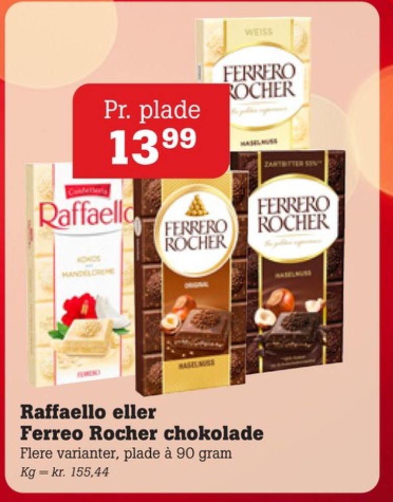 Ferrero Rocher, Chokoladeplade Kokos & Mandelcreme