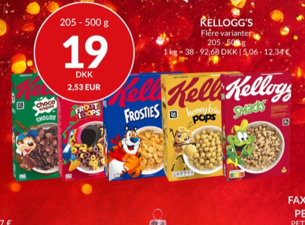 Kelloggs Honey Bsss Pops, Morgenmadsprodukt