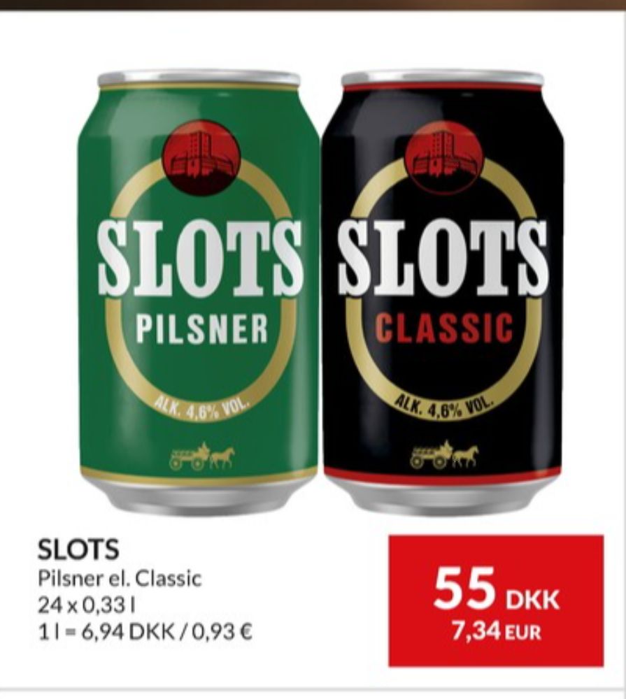 Slots Pilsner, Øl 24 pk.