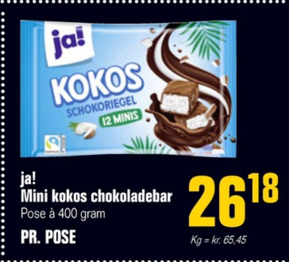 ja!, Chokoladebar Kokos Minis