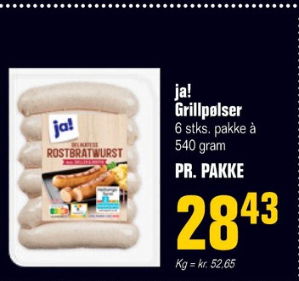ja!, Grillpølser