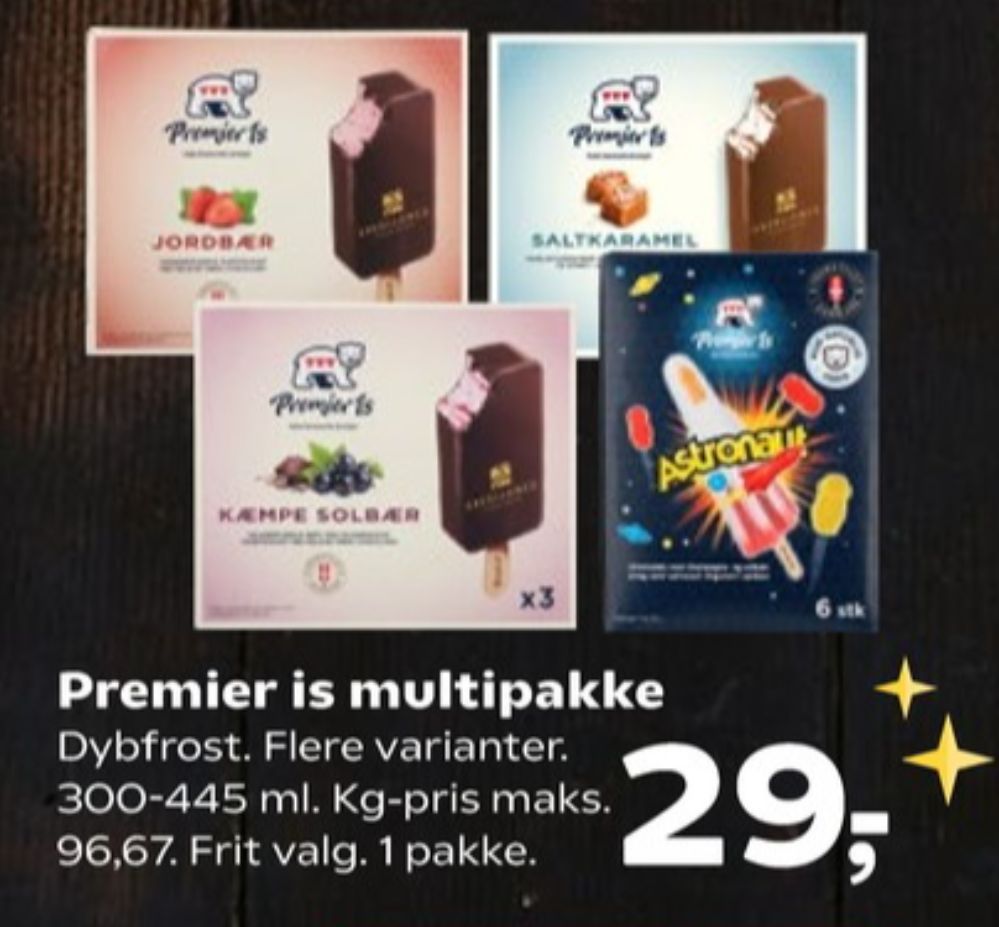 Premier, Jordbær ispinde