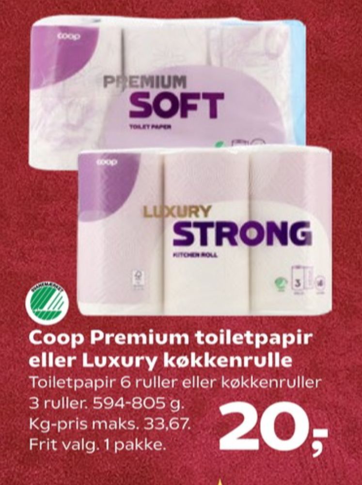 Coop Premium Soft, Toiletpapir