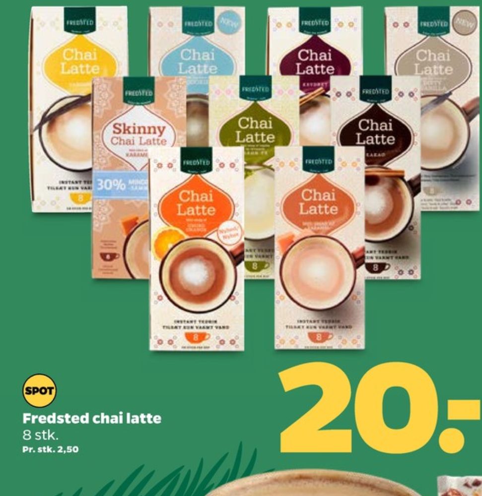 Fredsted Chai Latte, Instant Te Pumpkin Spice