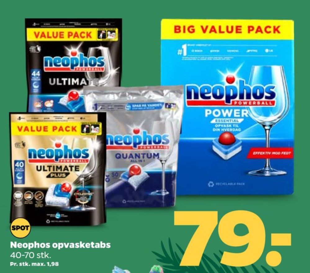 Neophos, Maskinopvask-tabs