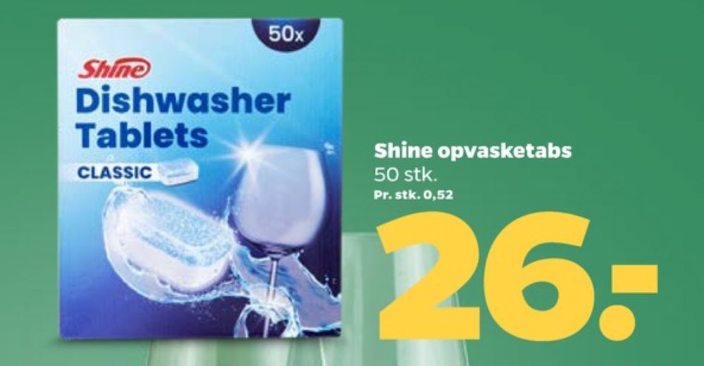 Shine, Maskinopvask-tabs