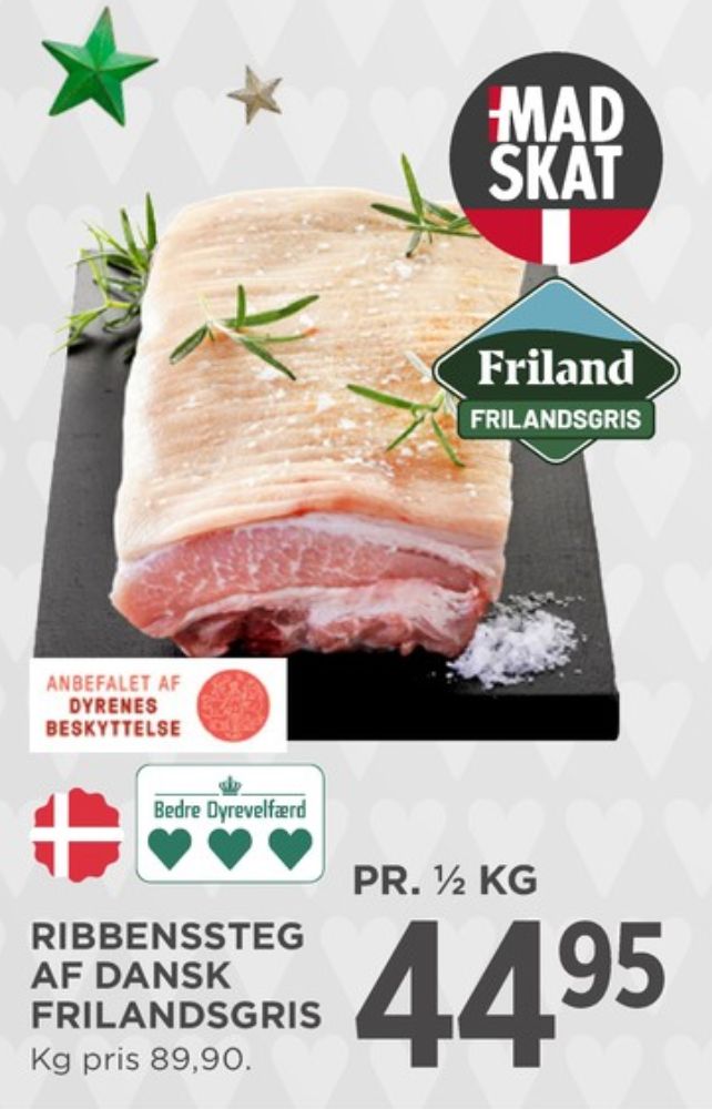 FRILAND Frilandsgris, Ribbensteg