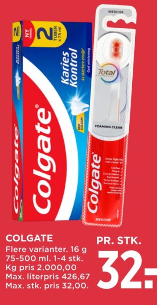 Colgate, Tandbørste