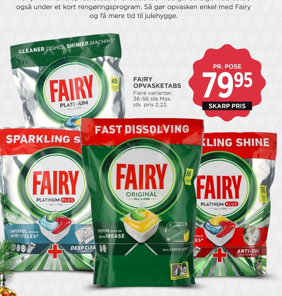 Fairy, Maskinopvask-tabs