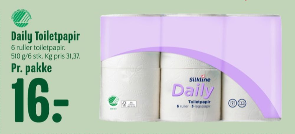 Silkline Daily, Toiletpapir