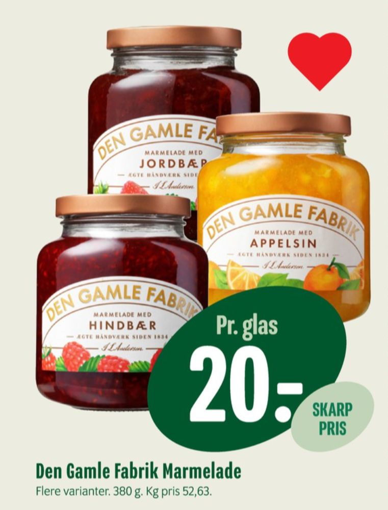 Den Gamle Fabrik, Jordbærmarmelade