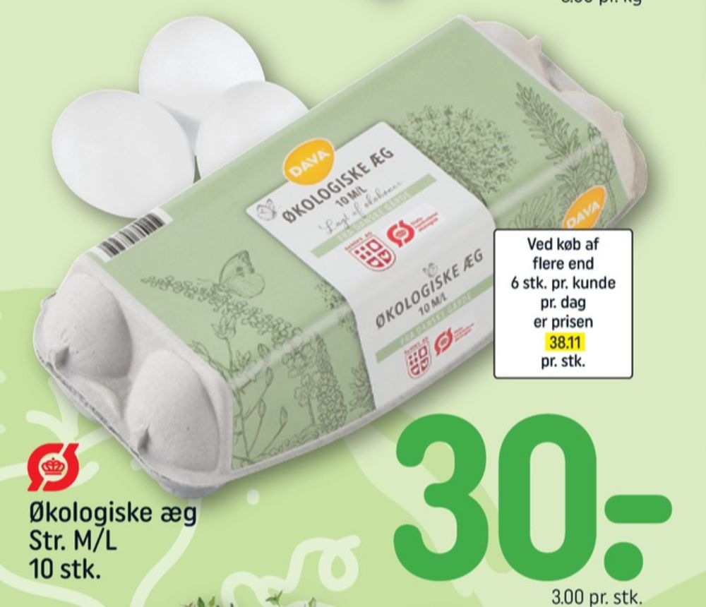 DAVA Foods, Økologiske æg M/L