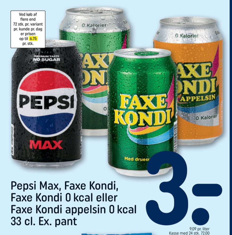 Faxe Kondi 0 Kalorier Appelsin, Appelsinsodavand