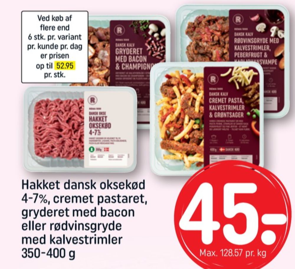 Rema 1000, Gryderet med Bacon & Champinon