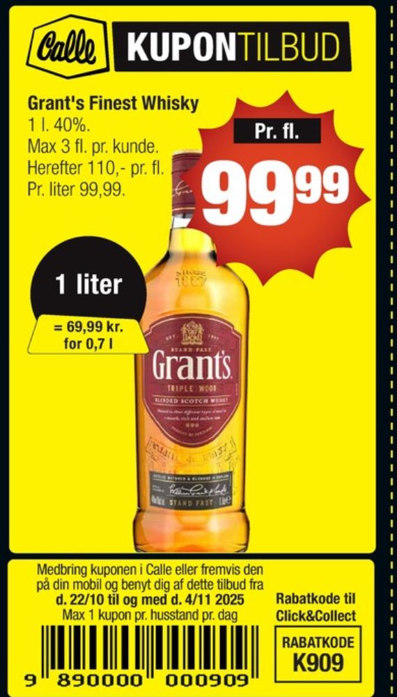 Grants Triple Wood, Whisky