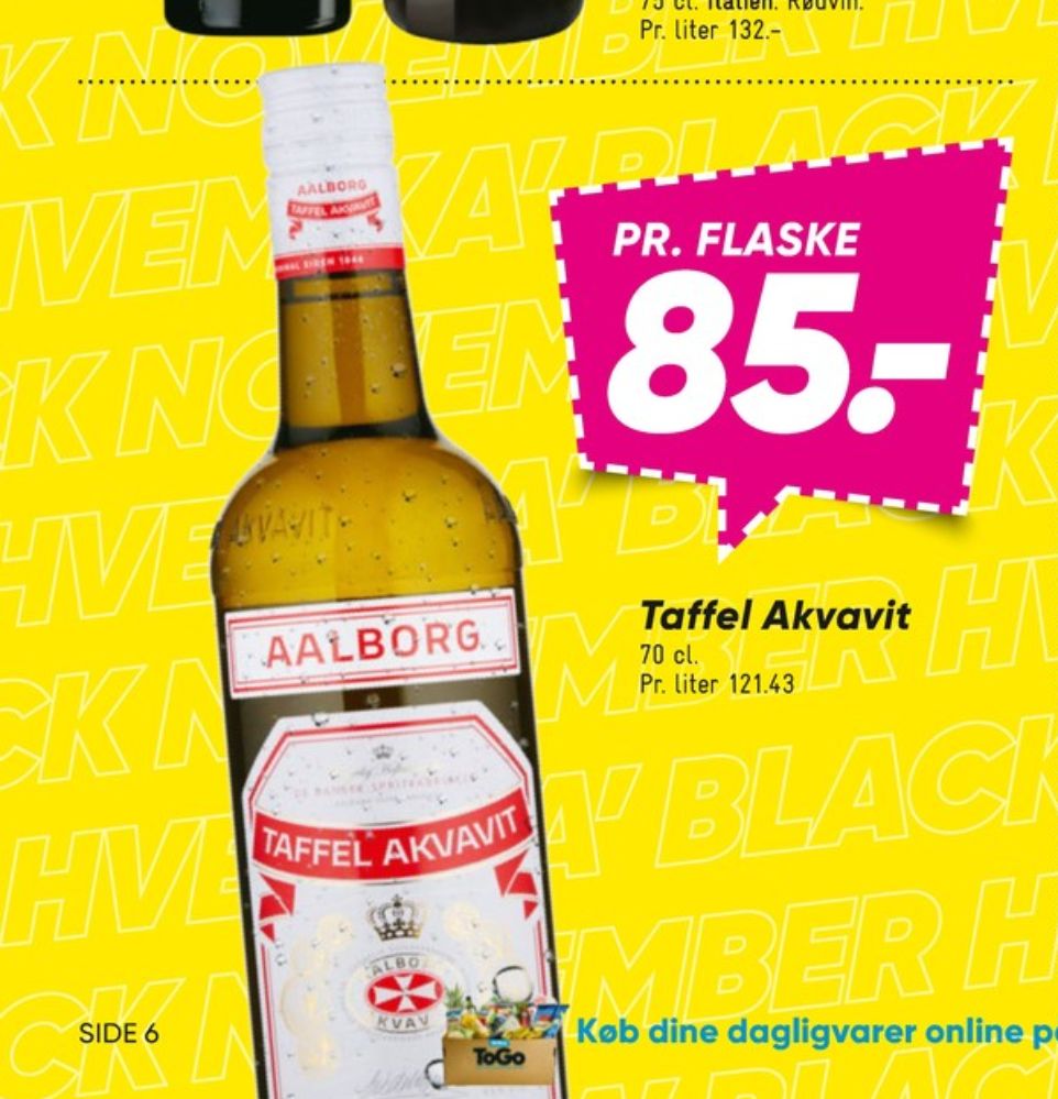 AAlborg Taffel Akvavit, Akvavit