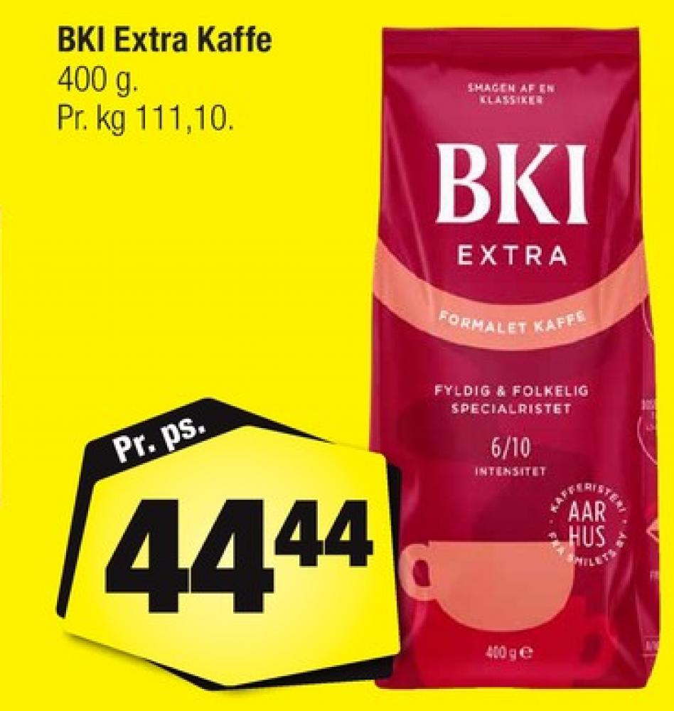 BKI Extra Specialristet, Kaffe Formalet