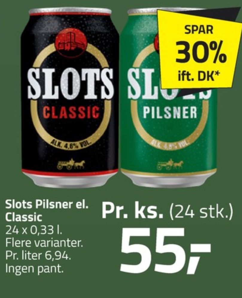 Slots Classic, Øl 24 pk.