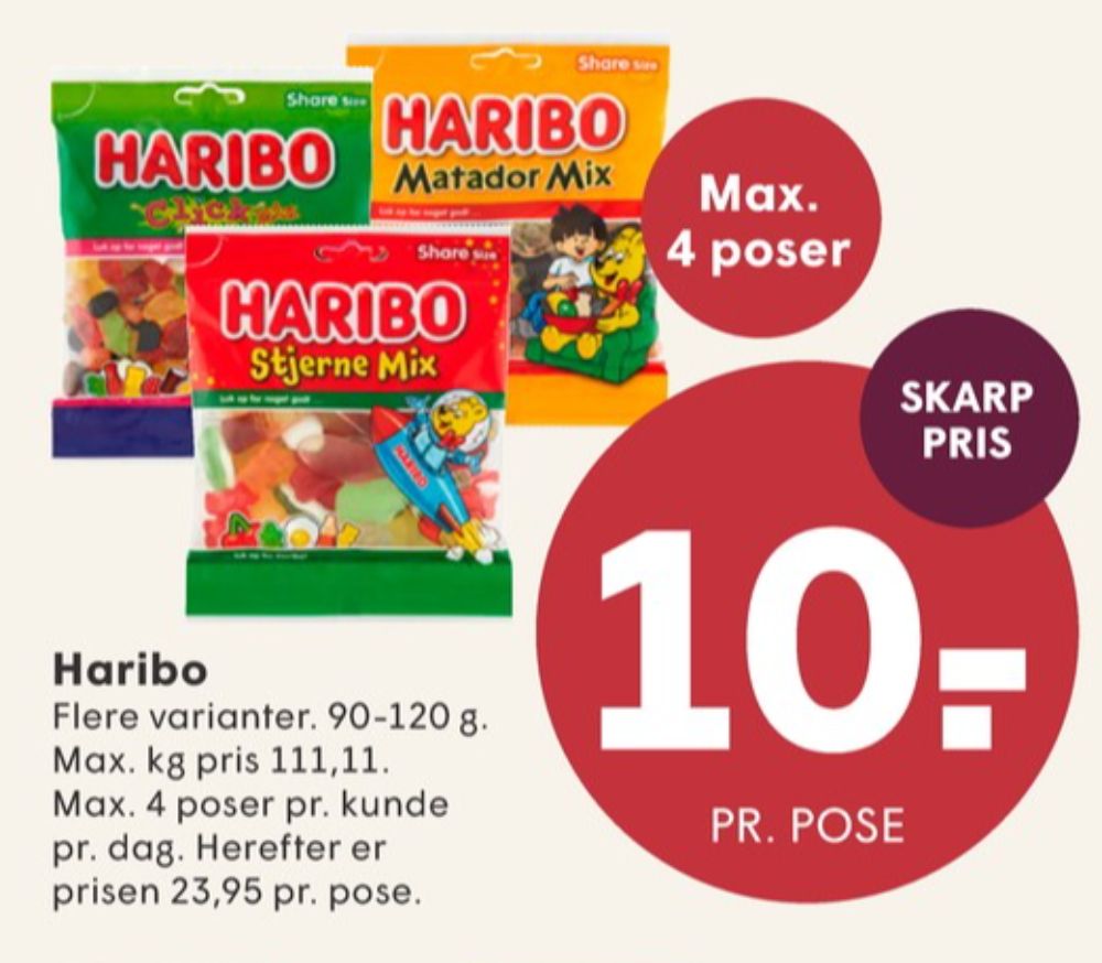 Haribo Stjernemix, Slikposer