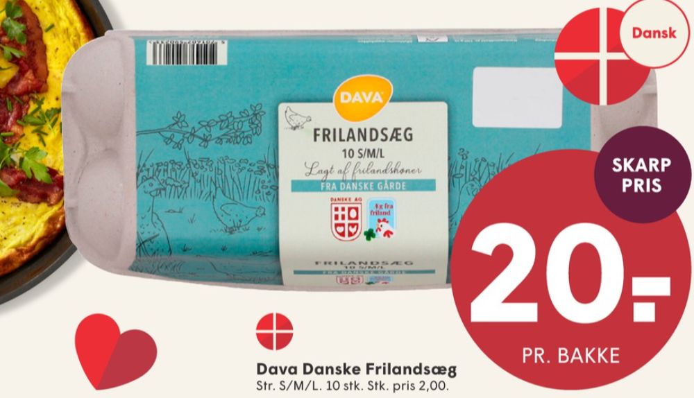 DAVA Foods, Frilandsæg S/M/L
