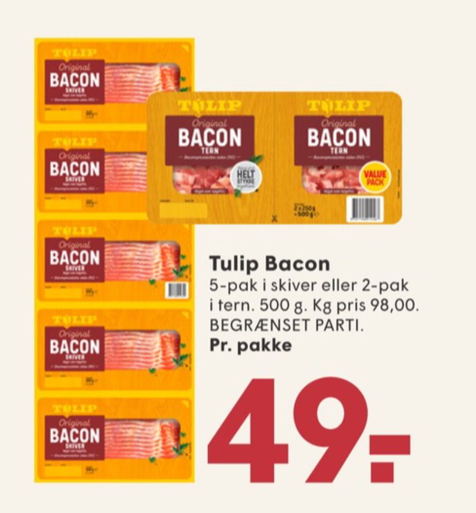 Tulip, Baconskiver