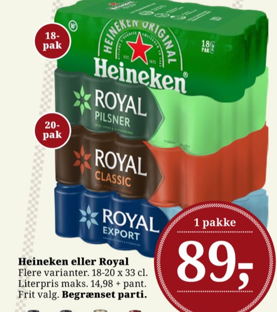 Royal Pilsner, Øl 20 pk.