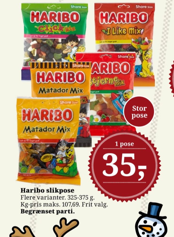 Haribo Stjernemix, Slikposer